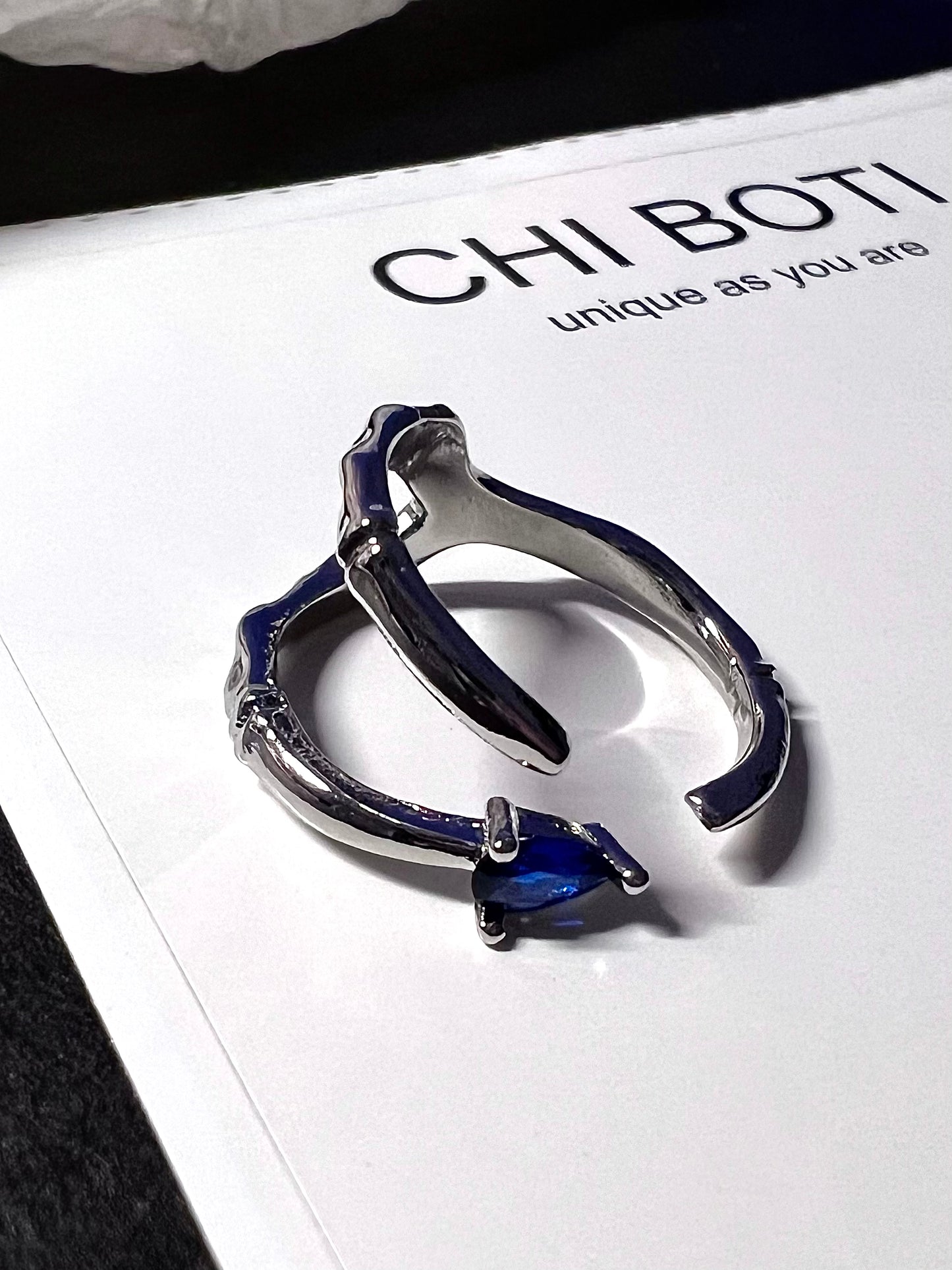 Talons Blue Gem Ring Set