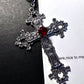 Dark Blossom Cross Necklace