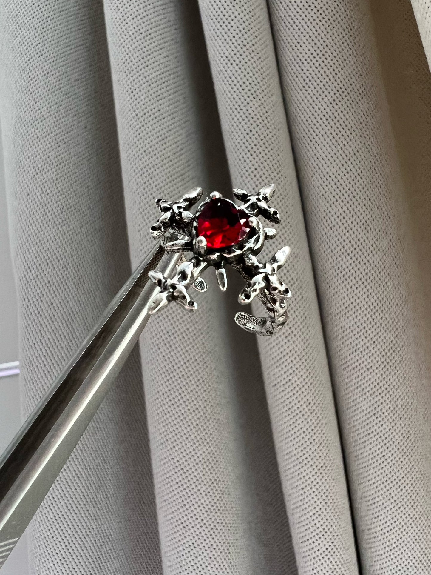 Vintage Cross Ruby Ring