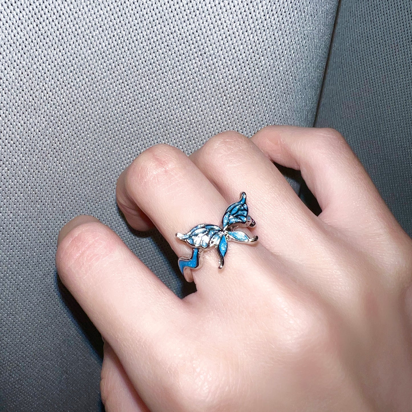 Melting Butterfly Enamel Ring