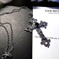 Dark Blossom Cross Necklace