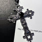 Dark Blossom Cross Necklace