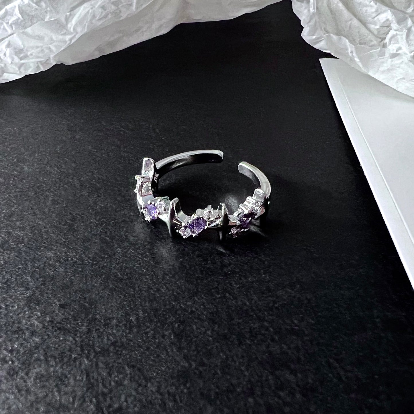 Galaxy Amethyst Ring Set