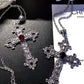 Dark Blossom Cross Necklace