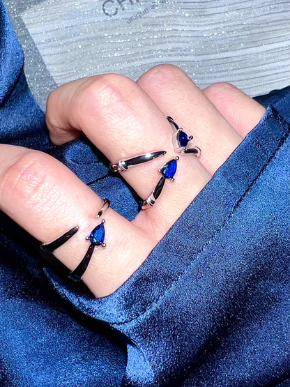 Talons Blue Gem Ring Set