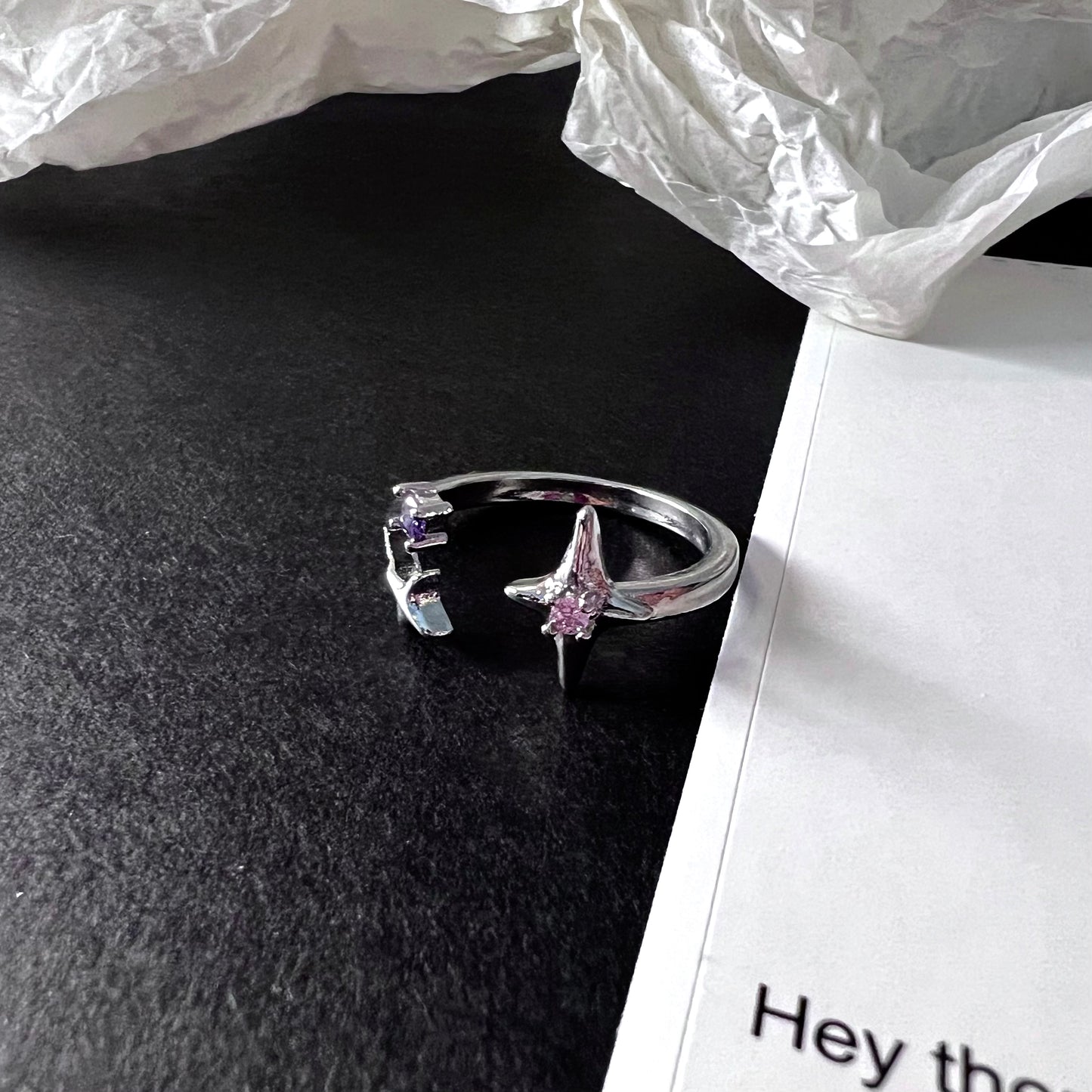 Galaxy Amethyst Ring Set