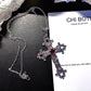 Dark Blossom Cross Necklace