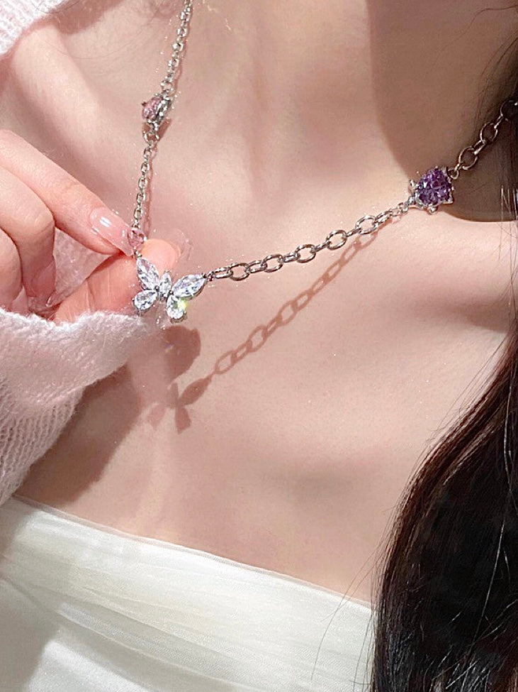 Butterfly Gem Necklace