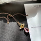 Saturn Pink Water Drop Necklace