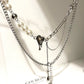 Y2K Melting Heart Pearl Necklace