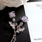 Melting Rose Amethyst Earrings