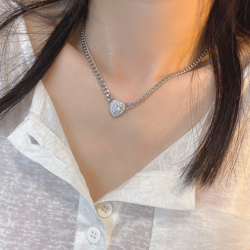 Fancy Heart Crystal Necklace Set