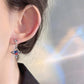 Gradient Color Heart Star Zircon Earrings