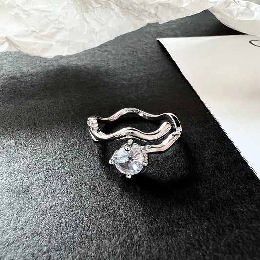 Wave Gem Ring