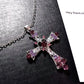Pink Baroque Cross Necklace