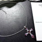 Pink Baroque Cross Necklace