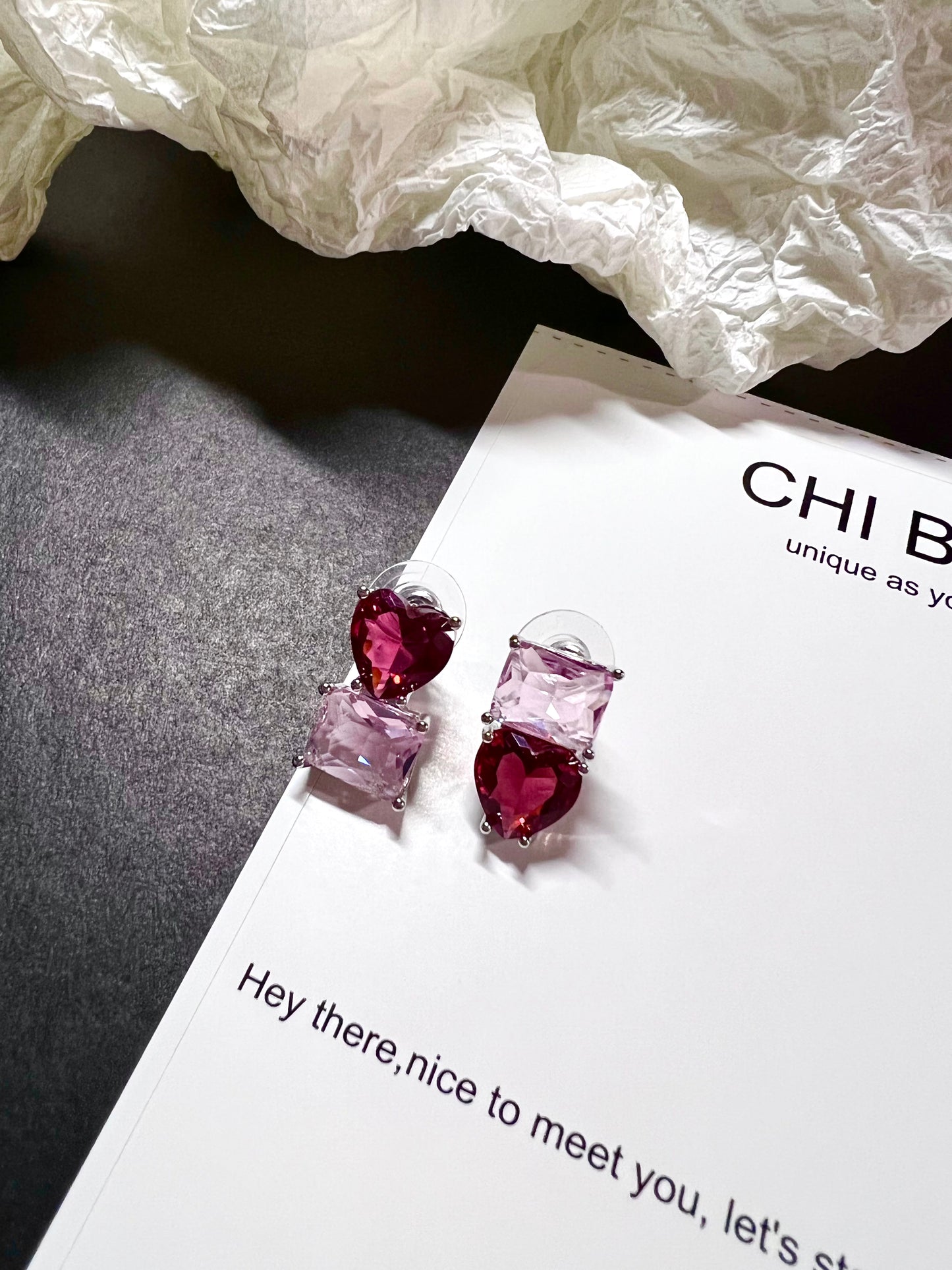 Sakura Gem Ruby Earrings