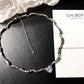 Light Purple Zircon Heart Twist Necklace