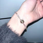Colored Gem Heart Bracelet