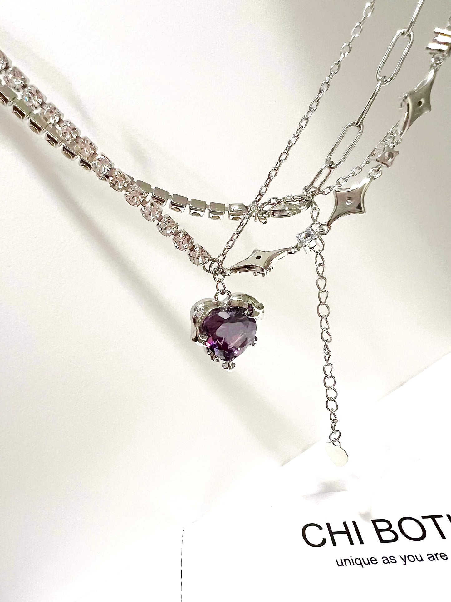 Galaxy Purple Gem Necklace