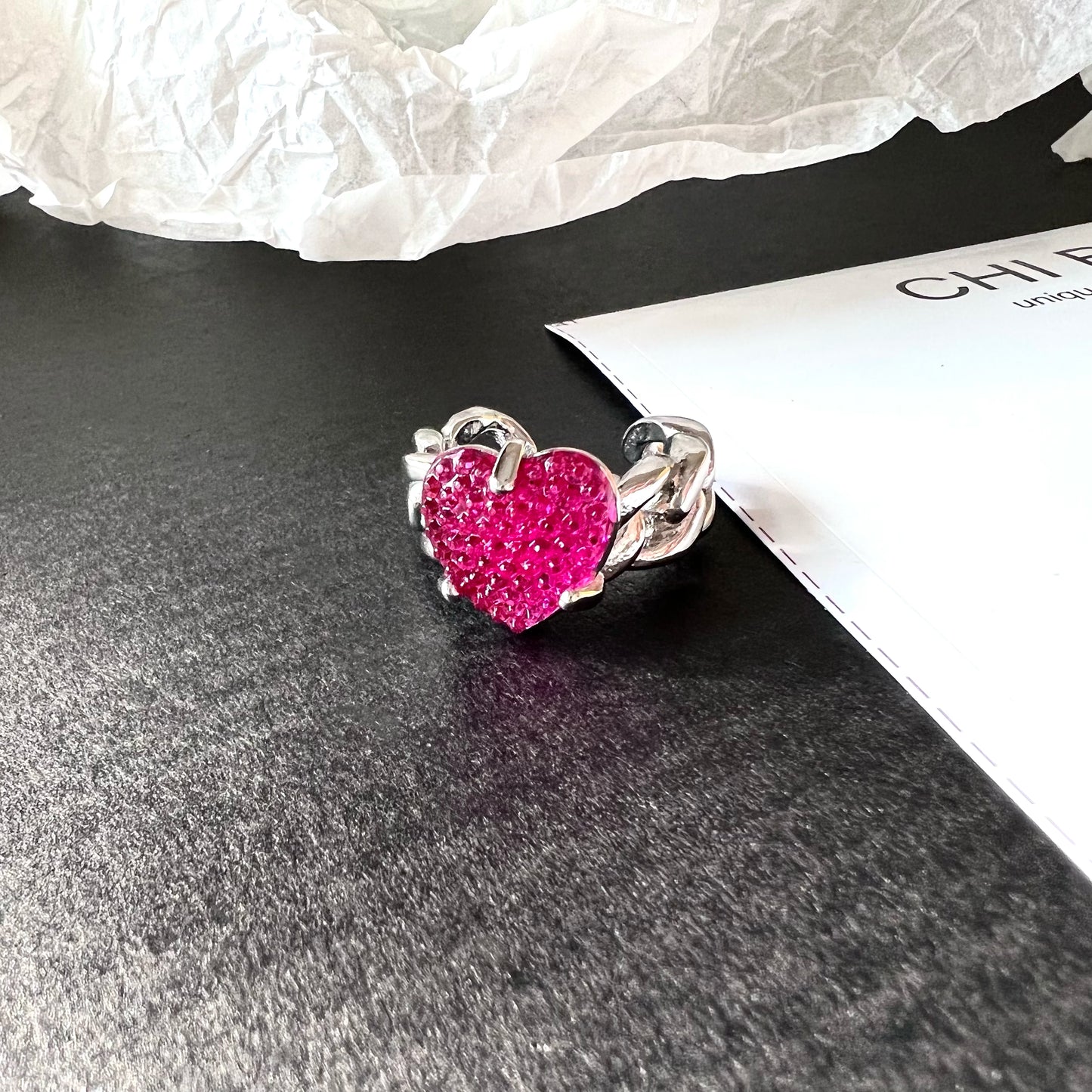 Barbie Pink Heart Gem Ring