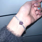 Colored Gem Heart Bracelet