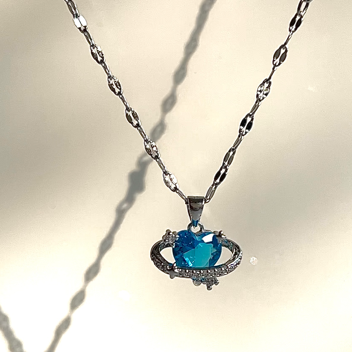 Mercury Blue Gem Necklace