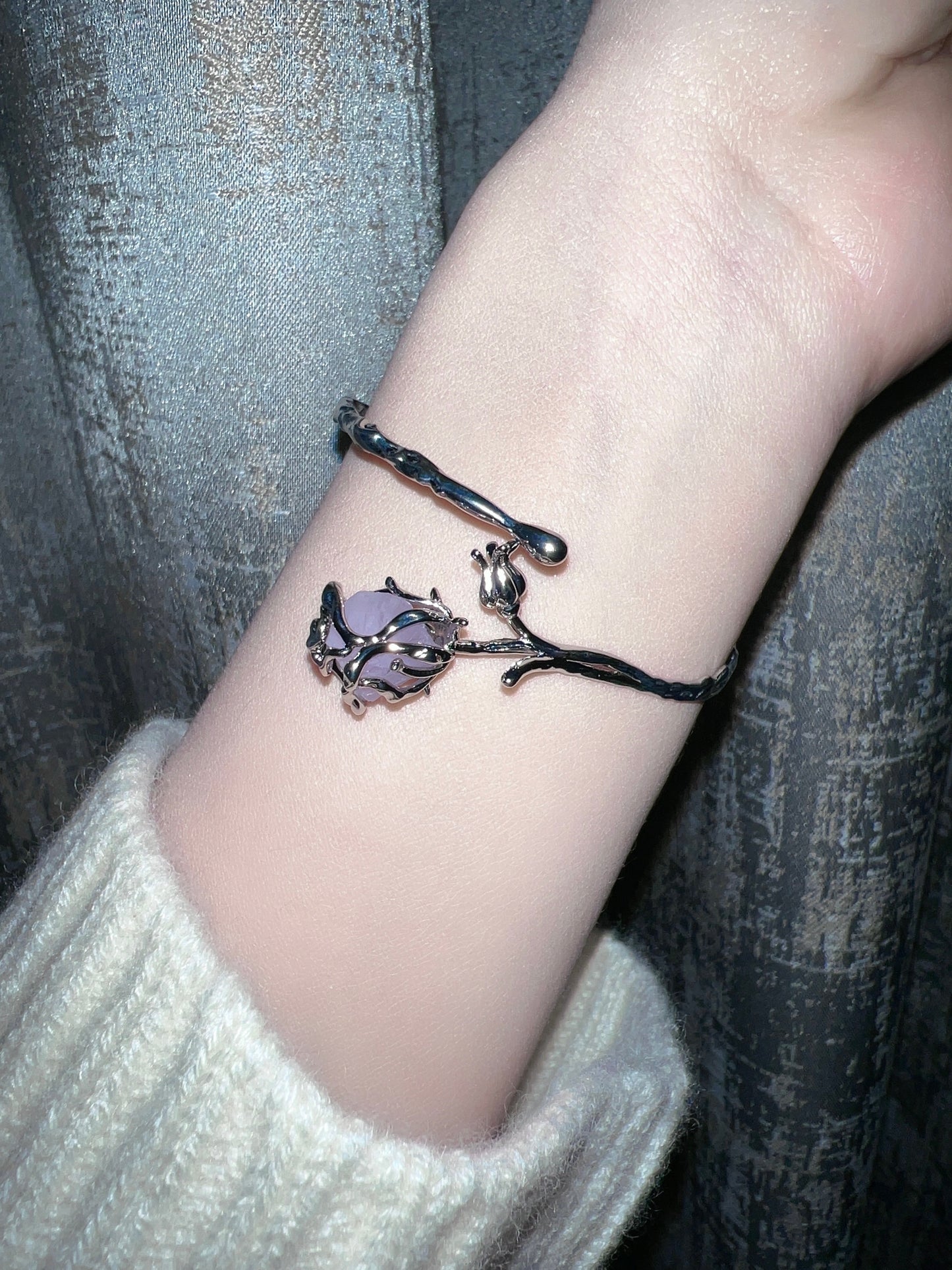 Melting Rose Amethyst Bracelet