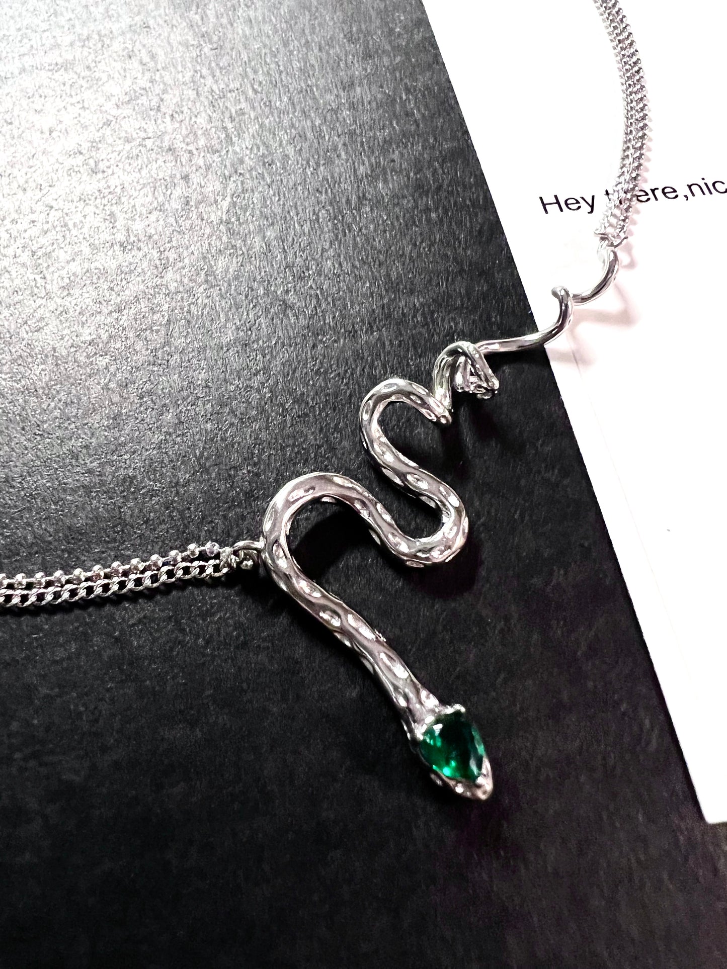 Snake Zircon Chain Necklace