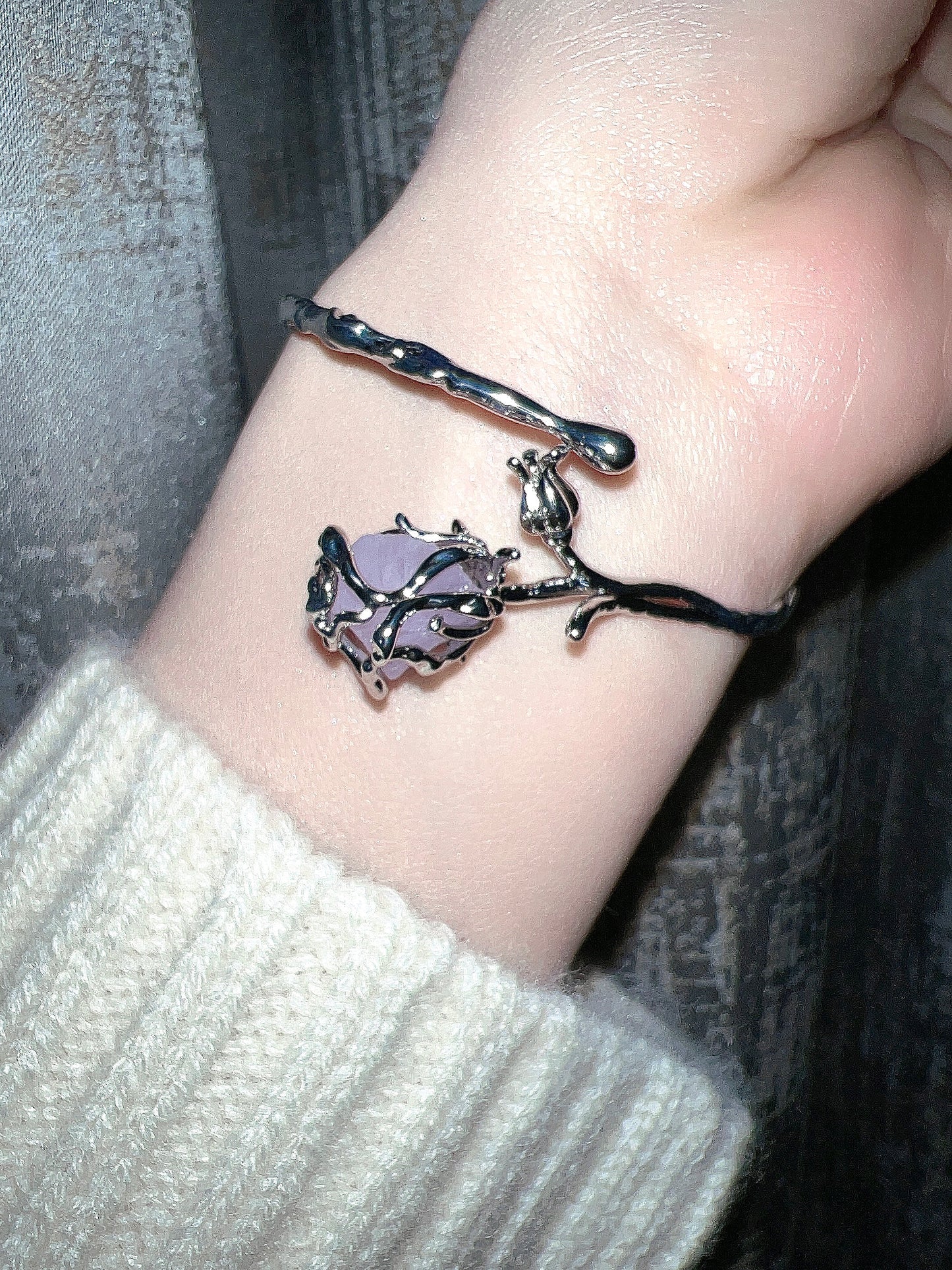 Melting Rose Amethyst Bracelet