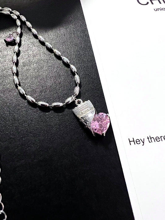 Candy Heart Zircon Necklace