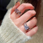 Fancy Knit Gem Heart Ring