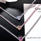 Colored Gem Heart Bracelet