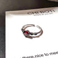 Vintage Ruby Sterling Silver Ring