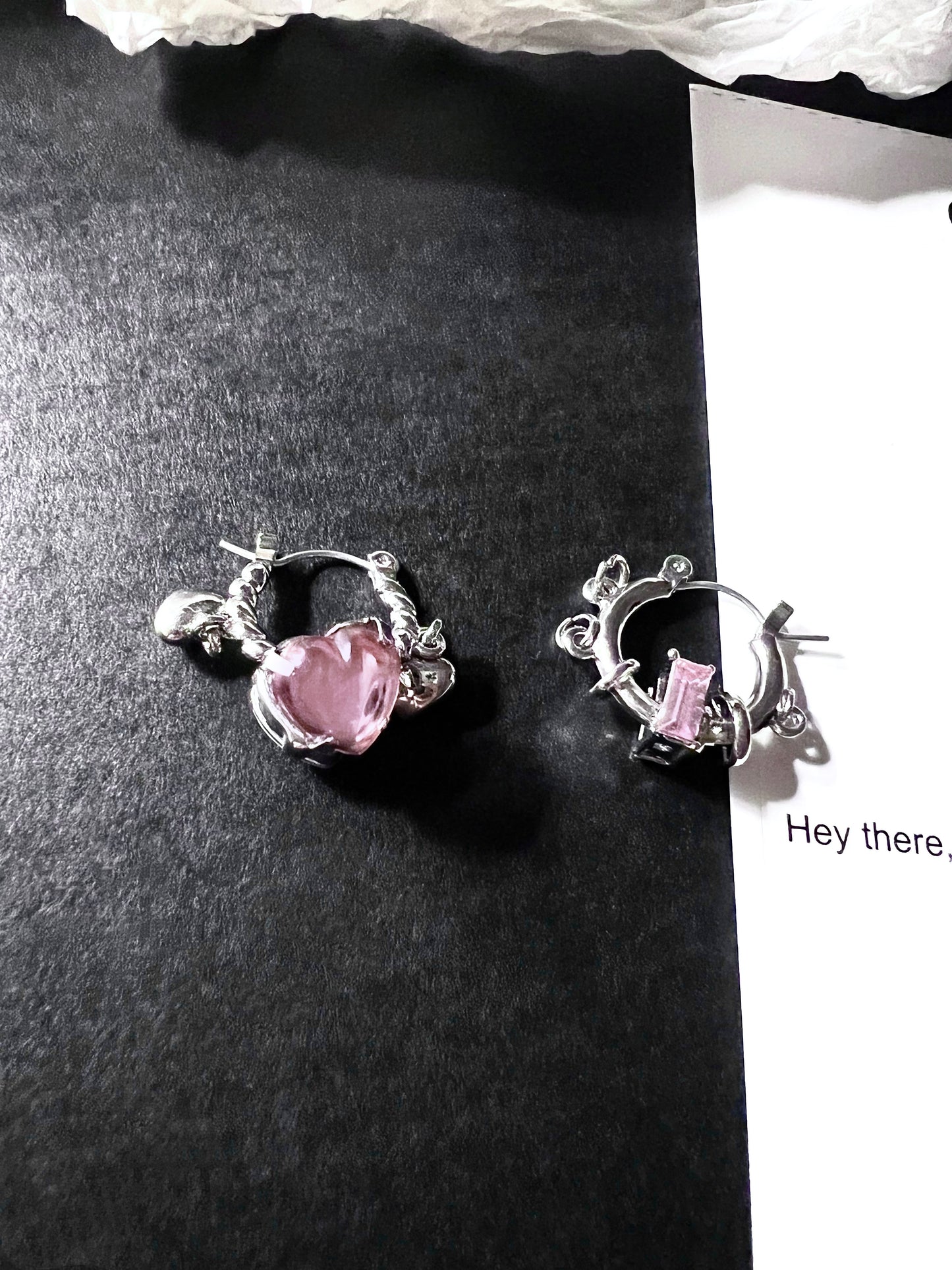 Rose Heart Y2K Earrings