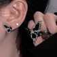 Black Enamel Butterfly Earrings