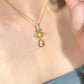 Saturn Pink Water Drop Necklace