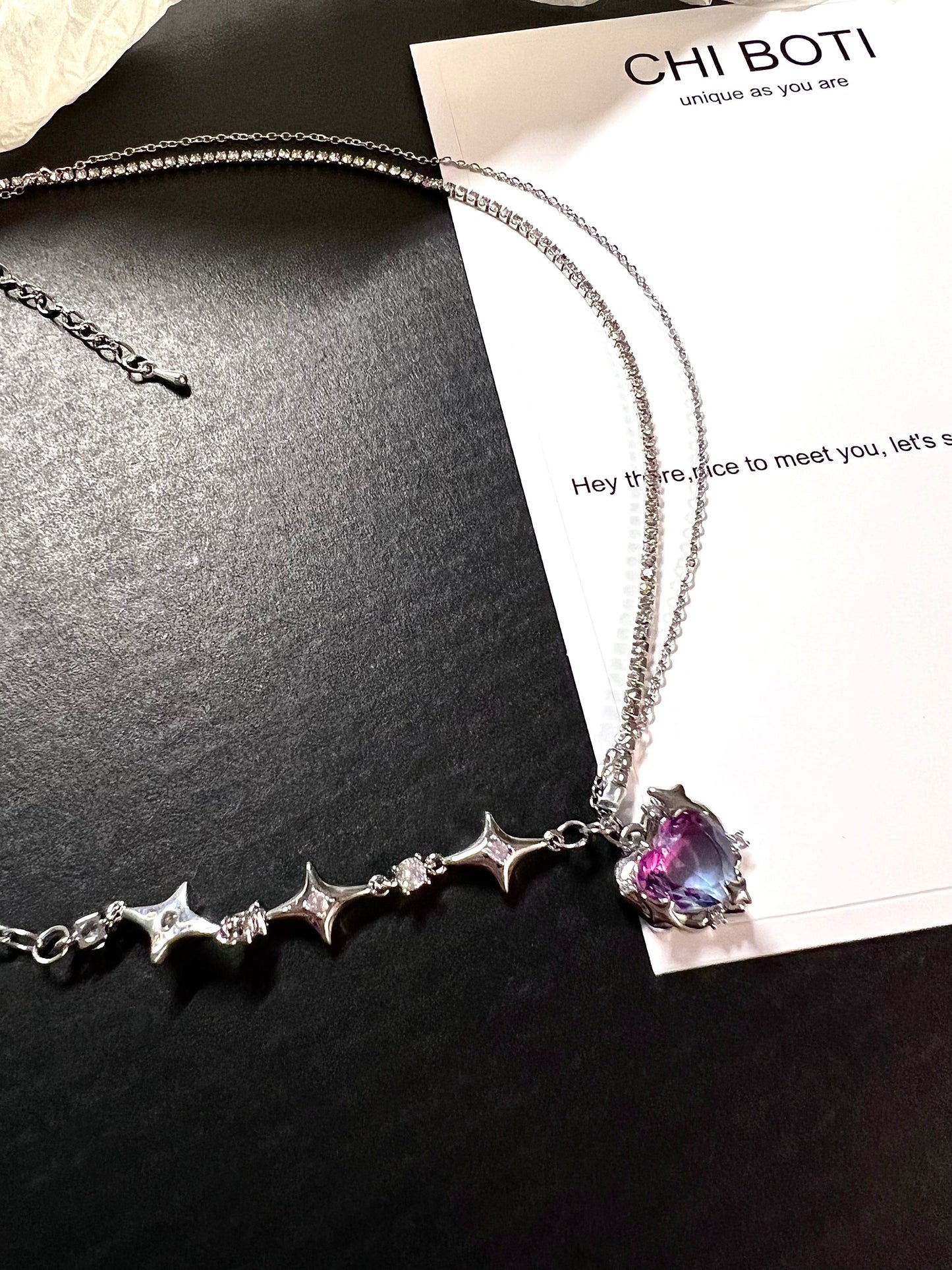 Galaxy Gradient Gem Necklace