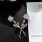 Melting Rose Amethyst Earrings