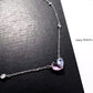 Split Heart Gem Necklace