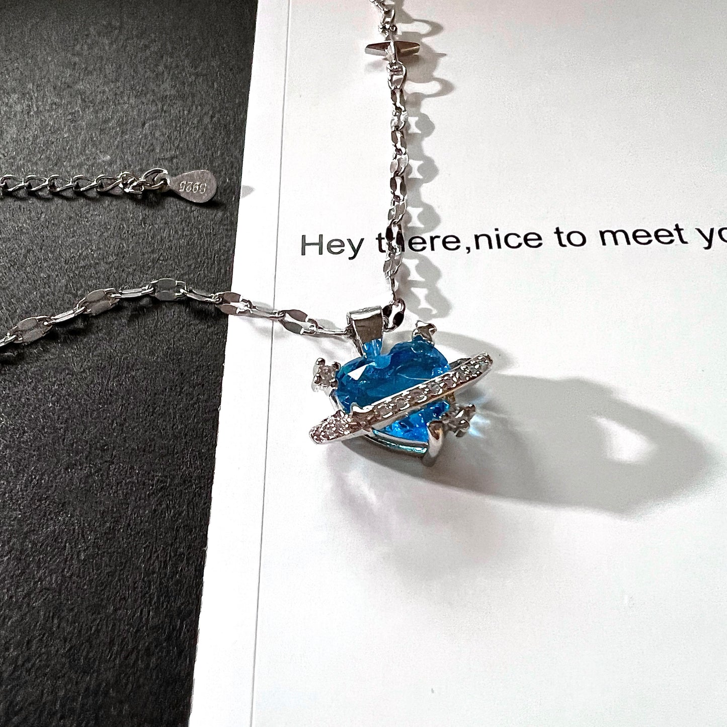 Mercury Blue Gem Necklace