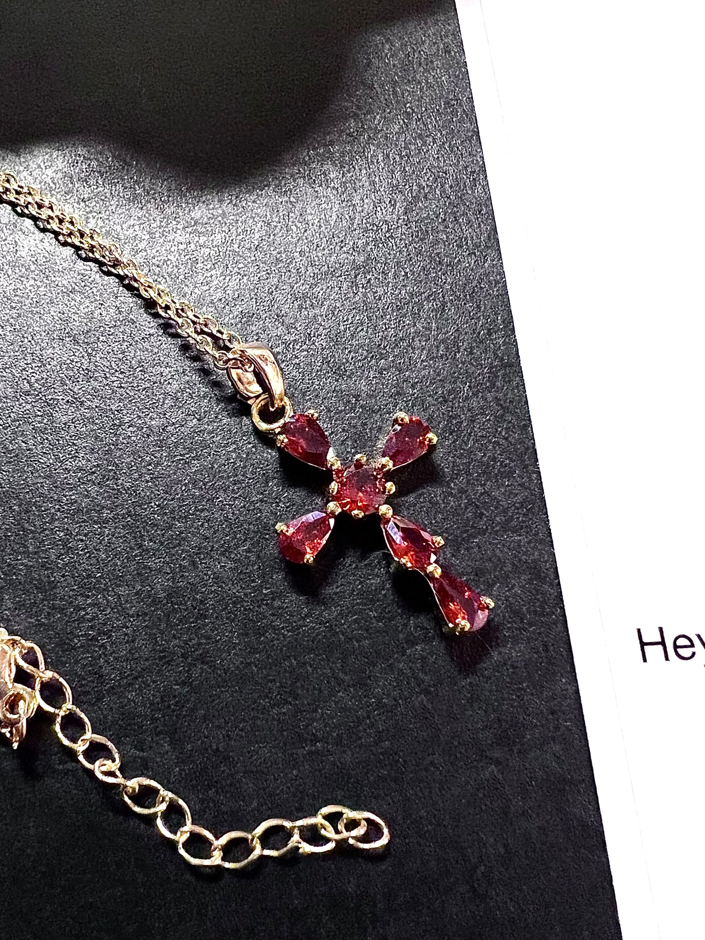 14k Gold Plated Cross Zircon Necklace Set